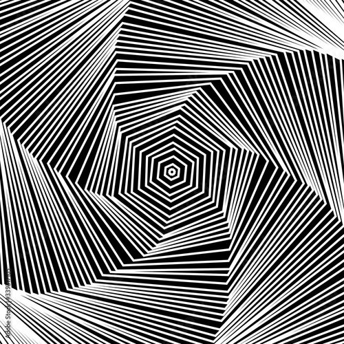 Hexagon shapes swirl design template shell pattern