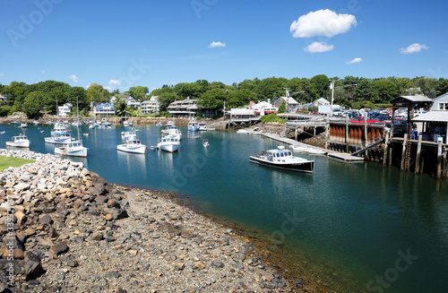 Perkins Cove on a Sunny Day, Ogunquit, Maine.  photo