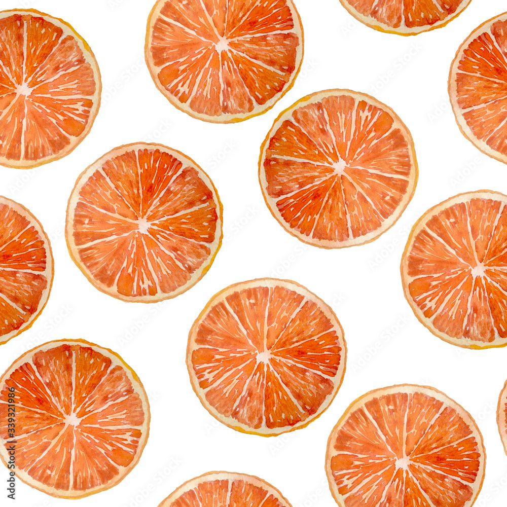 seamless watercolor hand drawn pattern with tropical dried orange fruit slices for mulled wine healthy organic sweet winter food chips tasty delicious menu food packaging textile wrapping paper design seamless watercolor hand drawn pattern with tropical dried orange fruit slices for mulled wine healthy organic sweet winter food chips tasty delicious menu food packaging textile wrapping paper design