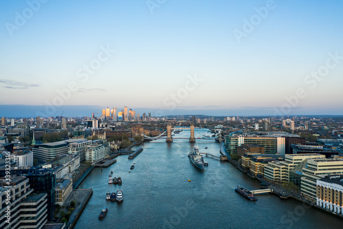 Aerial view of London city skyscrapers   © NEWTRAVELDREAMS