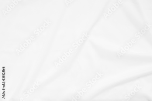 Abstract and soft focus wave of white fabric background