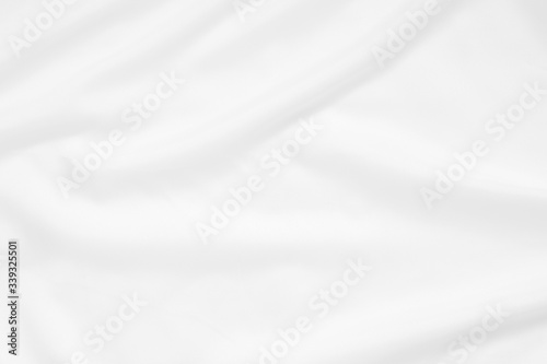 Abstract and soft focus wave of white fabric background