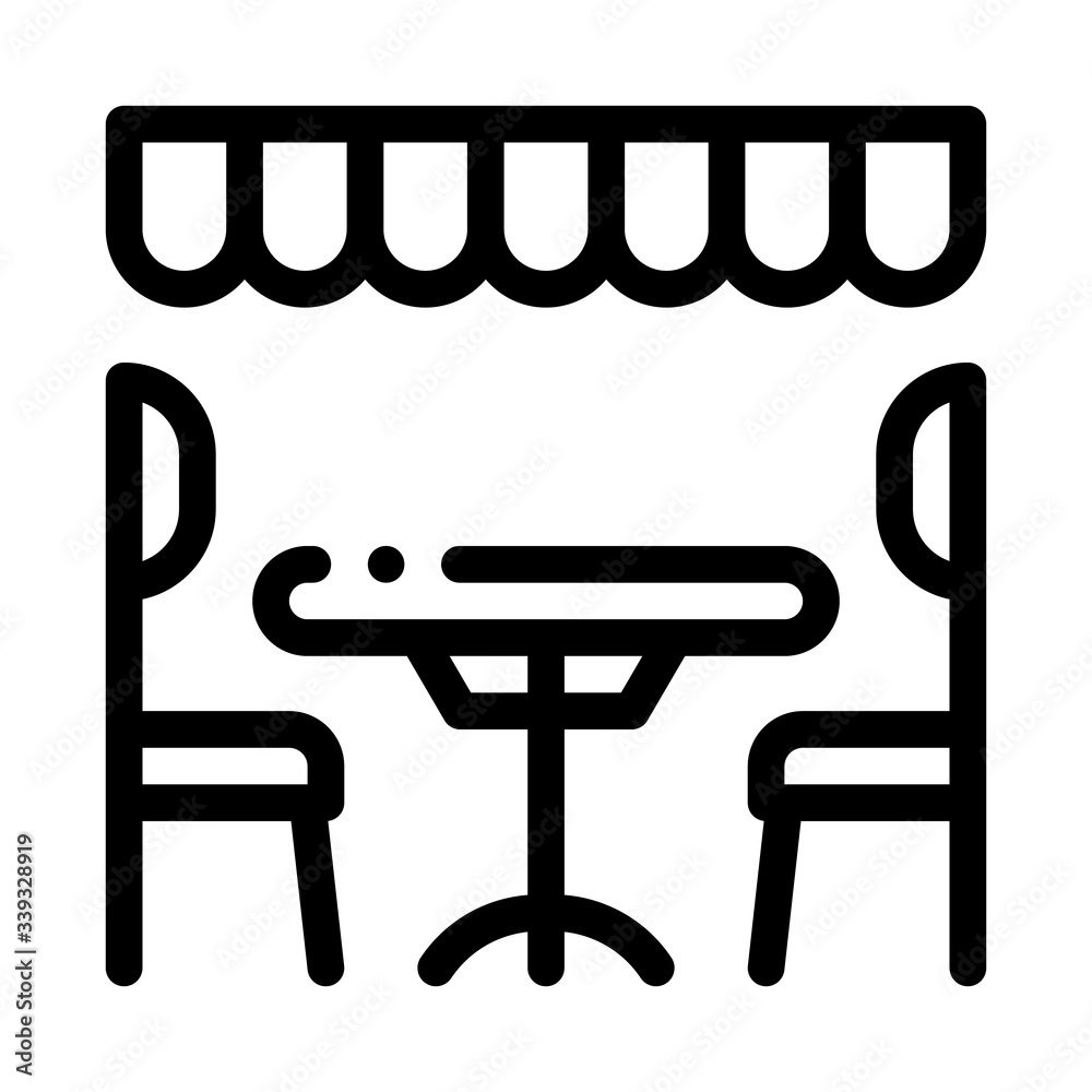 cozy cafe icon vector. cozy cafe sign. isolated contour symbol illustration cozy cafe icon vector. cozy cafe sign. isolated contour symbol illustration