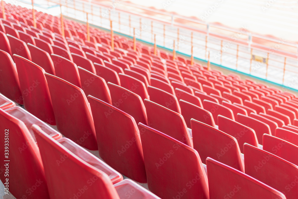 Fototapeta premium View of the grandstand seats at the stadium