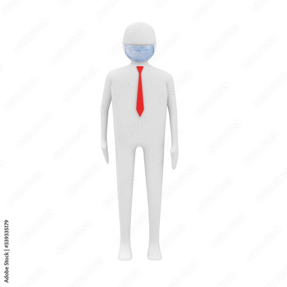 Doctor in Medical Mask isolated on white background Doctor in Medical Mask isolated on white background