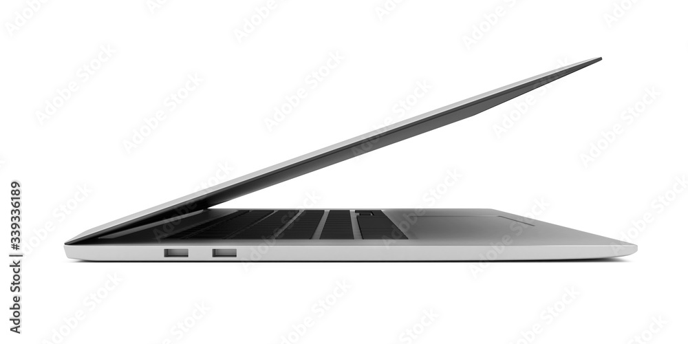 Modern Slim Laptop isolated on white background Modern Slim Laptop isolated on white background