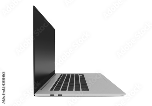 Modern Slim Laptop isolated on white background