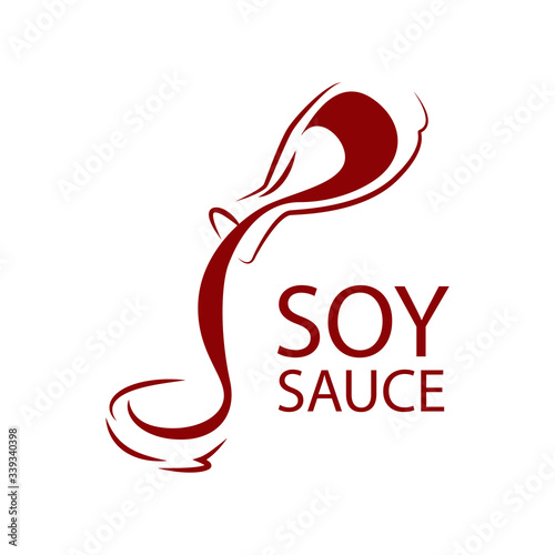 vector logo of soy sauce, Japanese seasoning
