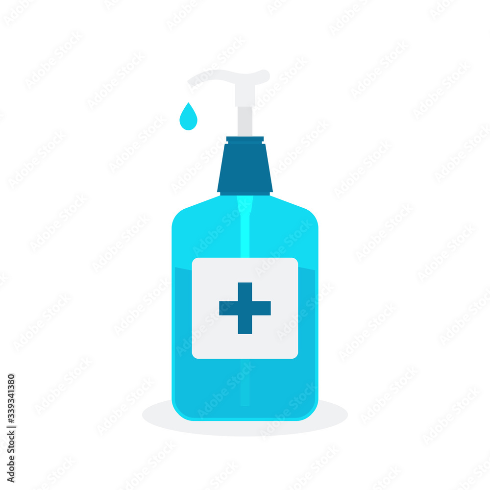 Hand sanitizer pump bottle sign. Vector illustration Hand sanitizer pump bottle sign. Vector illustration