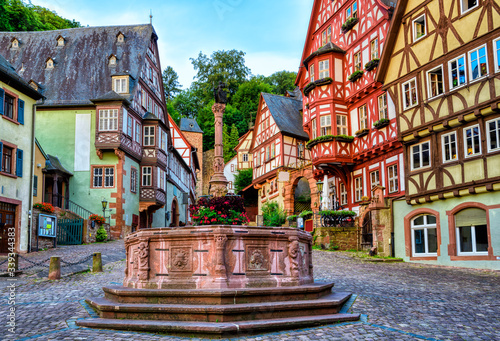 Half-timbered medieval Old town of Miltenberg, Germany photo