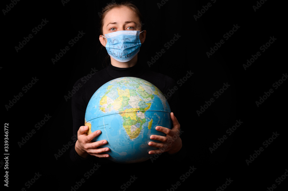 Woman hands holding the Earh globe in the hands. Woman hands holding the Earh globe in the hands.