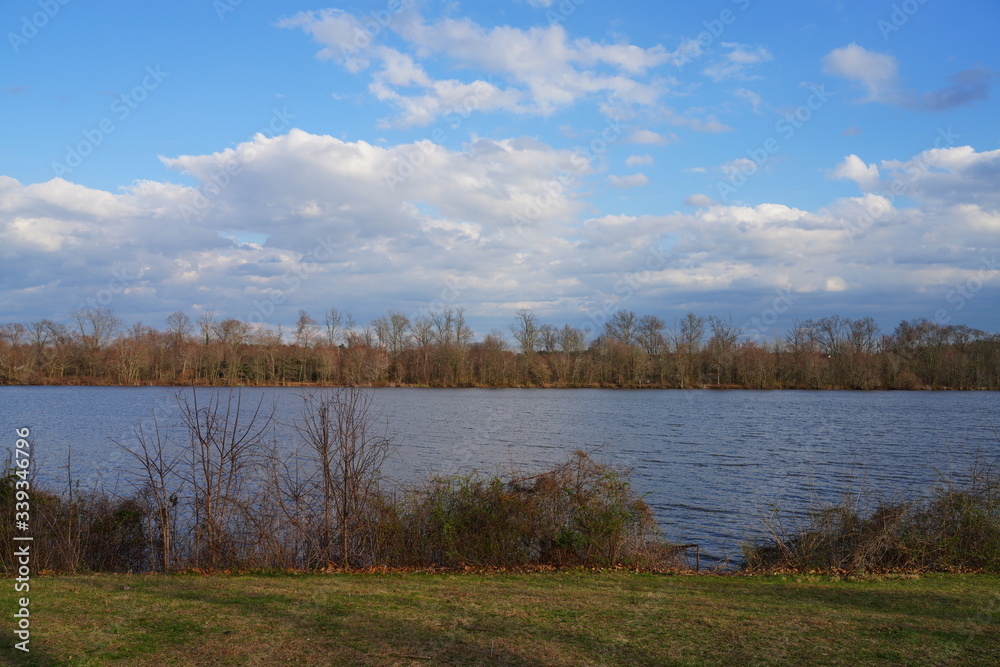 Spring view of Lake Carnegie in Princeton, New Jersey, United States