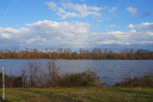 Spring view of Lake Carnegie in Princeton, New Jersey, United States