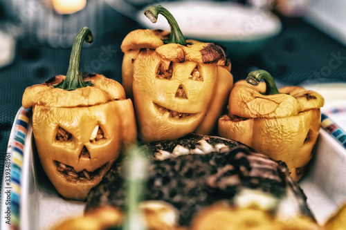 Halloween Bell Pepper Casserole