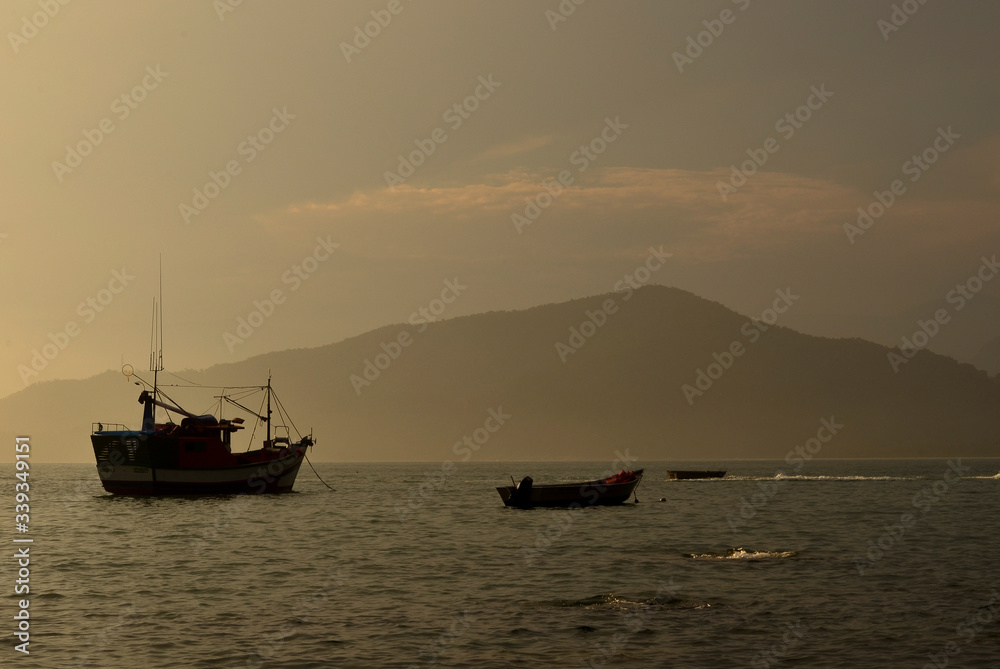 Boats on the sea, Ubatuba