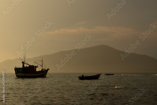 Boats on the sea, Ubatuba