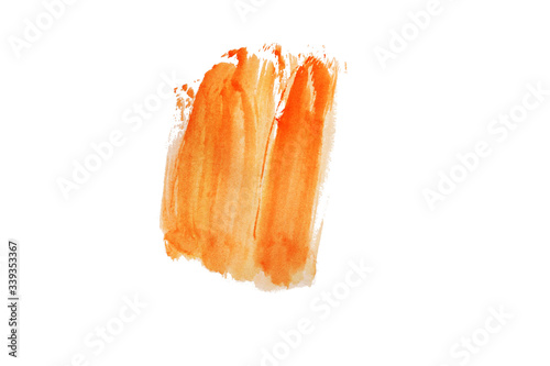 Abstract watercolor spot on white textured paper. Isolated. Hand-drawn background. Aquarelle brush stains on paper. For design, web, card, text, decoration, surfaces. Copy Space. Graffiti.