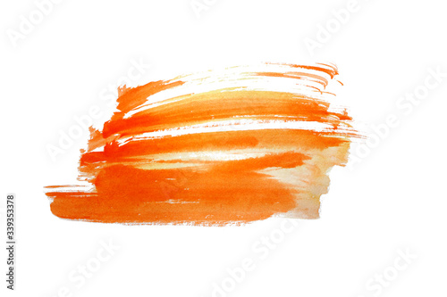 Abstract watercolor spot on white textured paper. Isolated. Hand-drawn background. Aquarelle brush stains on paper. For design, web, card, text, decoration, surfaces. Copy Space. Graffiti.