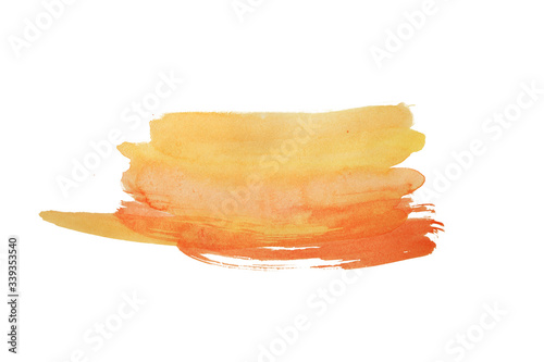 Abstract watercolor spot on white textured paper. Isolated. Hand-drawn background. Aquarelle brush stains on paper. For design, web, card, text, decoration, surfaces. Copy Space. Graffiti.