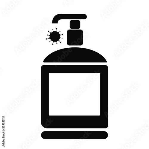 hand sanitizer vector for health care icon