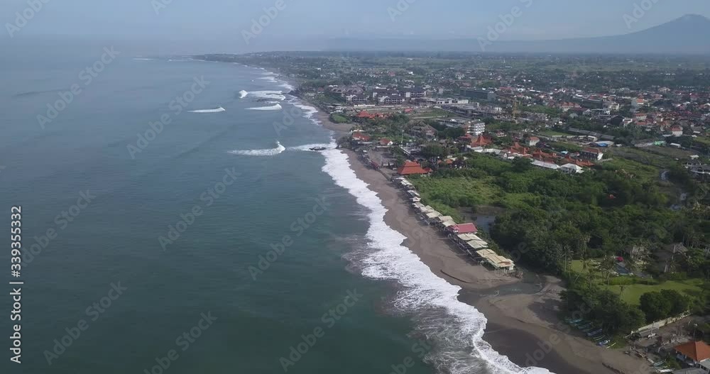 Aerial view of Batu Bolong beach,Bali,Indonesia Aerial view of Batu Bolong beach,Bali,Indonesia