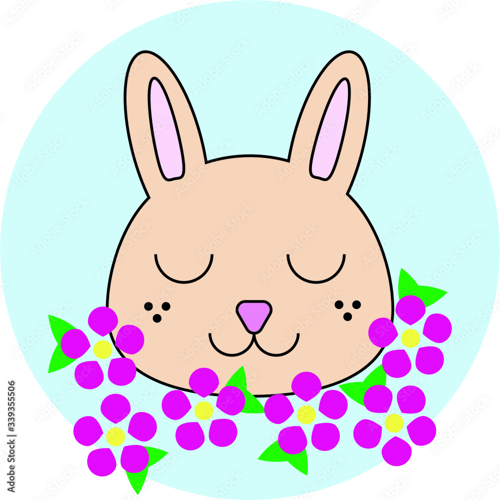 Obraz premium easter bunny with eggs