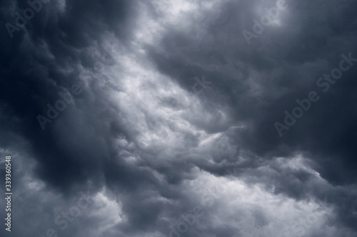 Dangerous rain cloud, storm cloud before a thunderstorm.