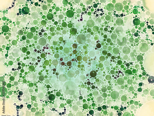 Green faded polka dot wallpaper pattern  fabric pattern  textile background