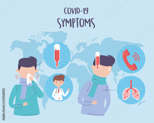 2019 ncov quarantine pandemic, people fever sore throat,