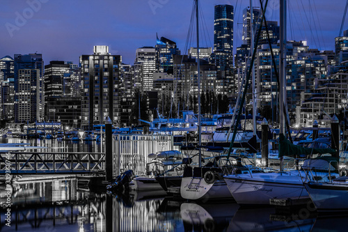 Vancouver harbor in summer time