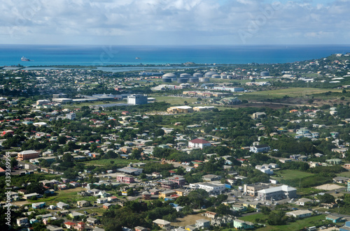 Oil Terminal and Shopping Malls, St John's, Antigua - Aerial View