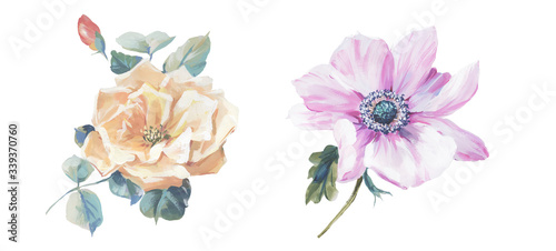 
Hand painted flowers
