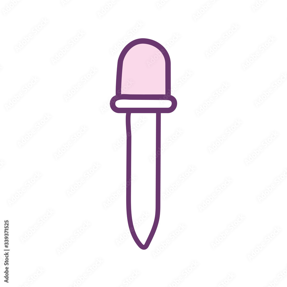 Science dropper line style icon vector design Science dropper line style icon vector design