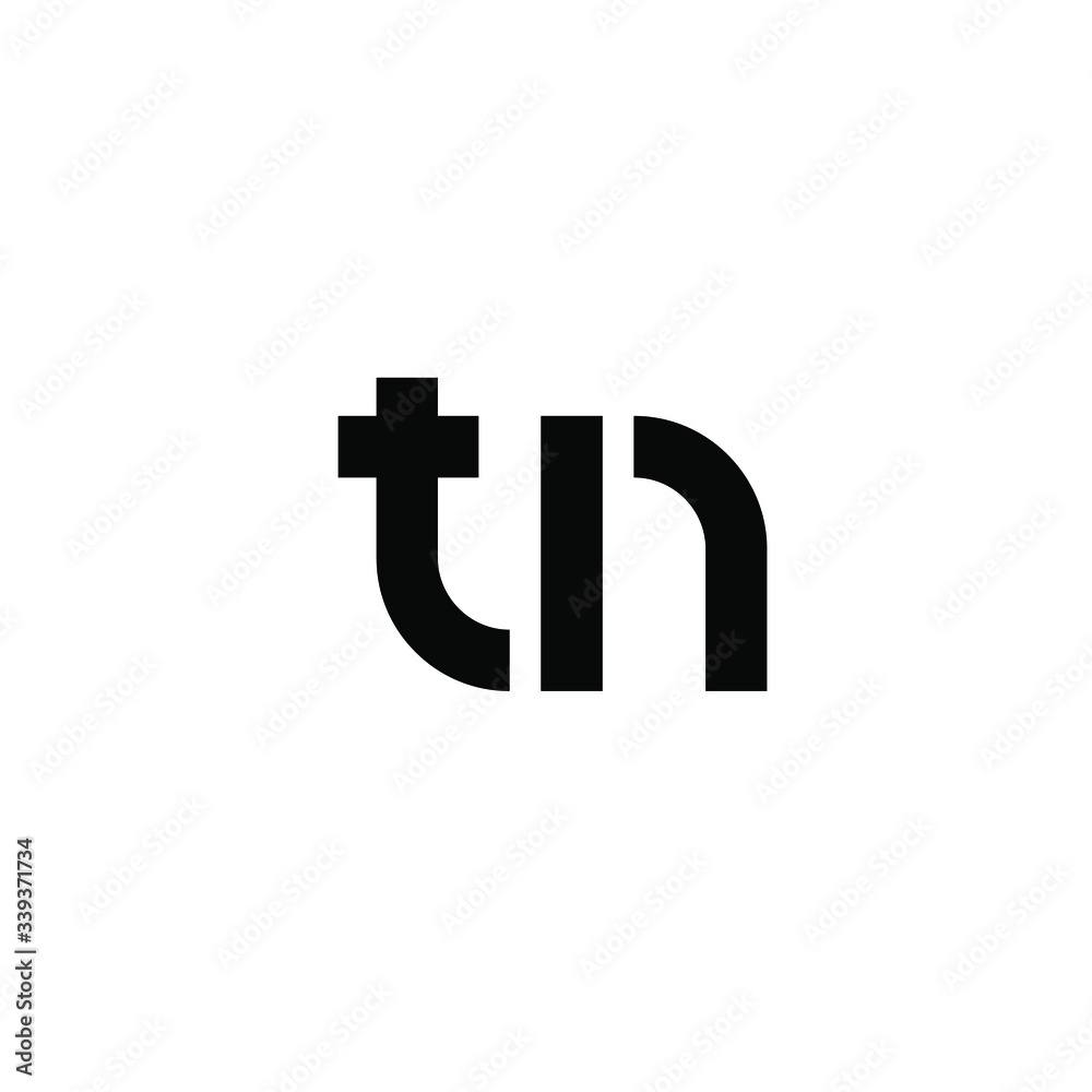 Obraz premium tn nt minimal logo icon desig vector