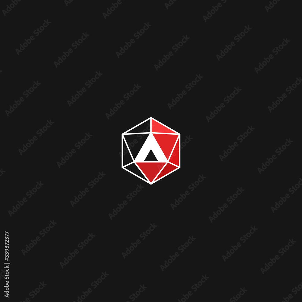 Abstrac A logo vector with 3D style Abstrac A logo vector with 3D style