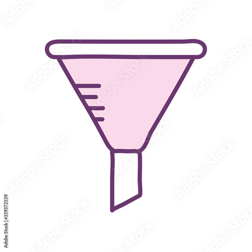 Science funnel line style icon vector design