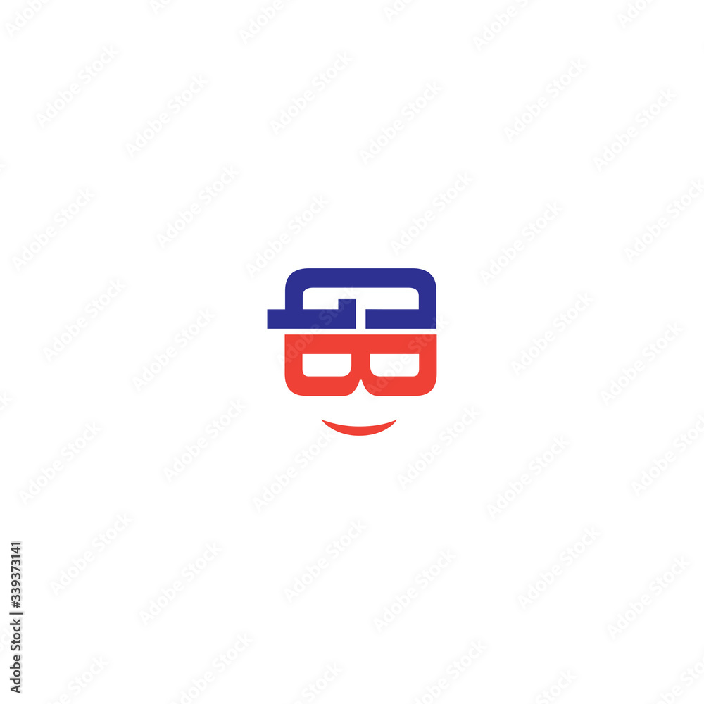 GB logo vector with face shaped GB logo vector with face shaped