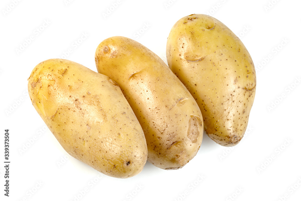 potatoes isolated on white background