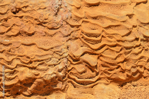 Canvastavla Natural Layered Mineral Rock Texture Created by Acidic Water