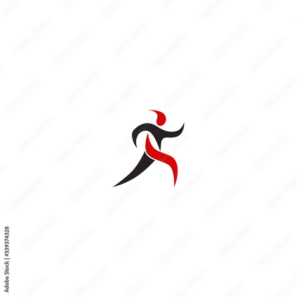 Sport man logo for brand or identity