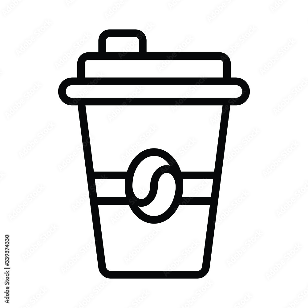 Coffee Cup Concept, Recycle Cardboard paper Mug on white bakcground, Work from Ho me Symbol Vector Icon design Coffee Cup Concept, Recycle Cardboard paper Mug on white bakcground, Work from Ho me Symbol Vector Icon design