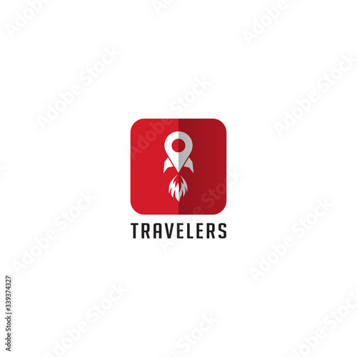 Rocket Pin vector for brand or identity