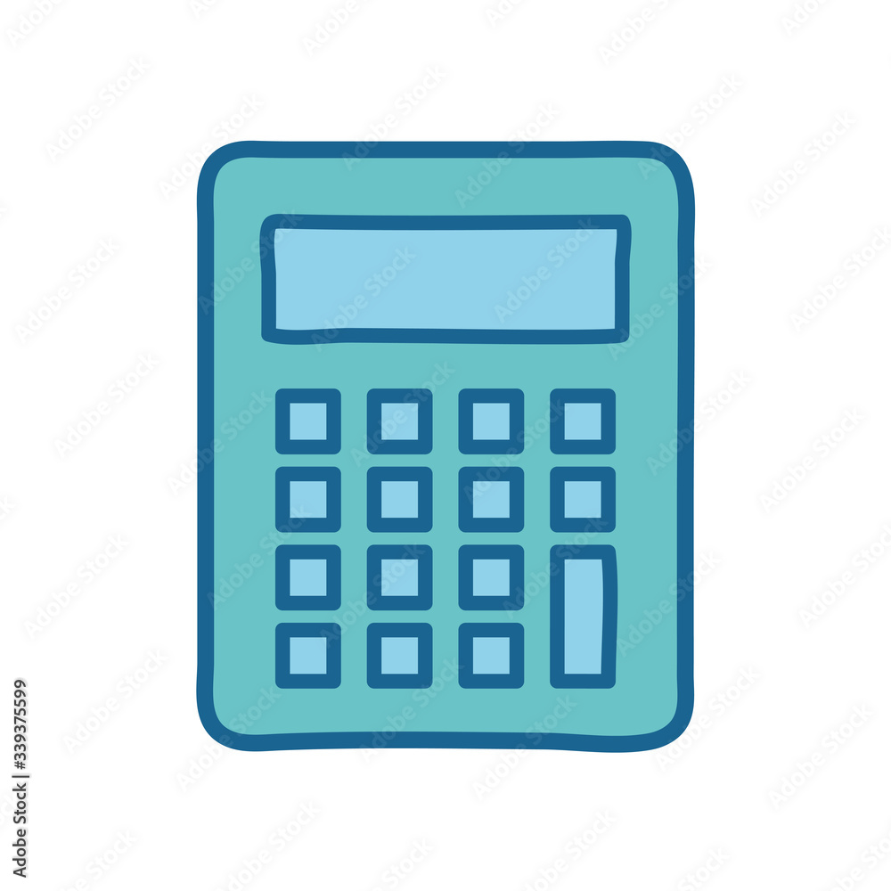 Calculator tool line and fill style icon vector design Calculator tool line and fill style icon vector design