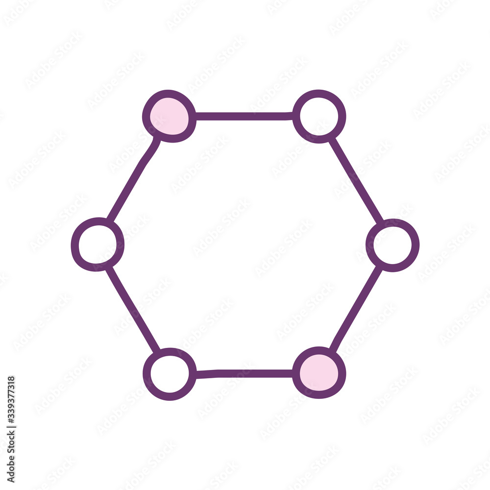 Isolated atom line style icon vector design Isolated atom line style icon vector design