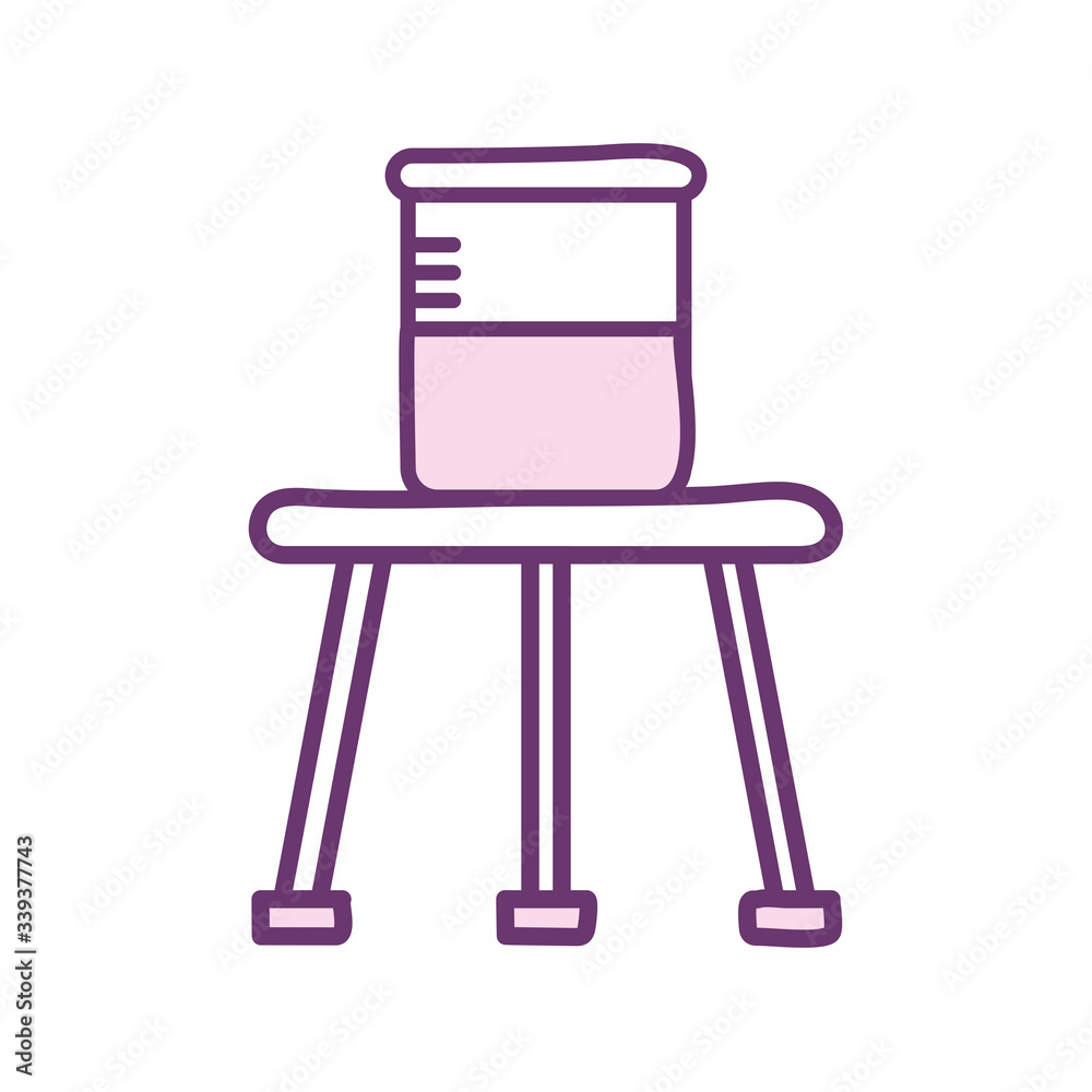Science jar line style icon vector design Science jar line style icon vector design