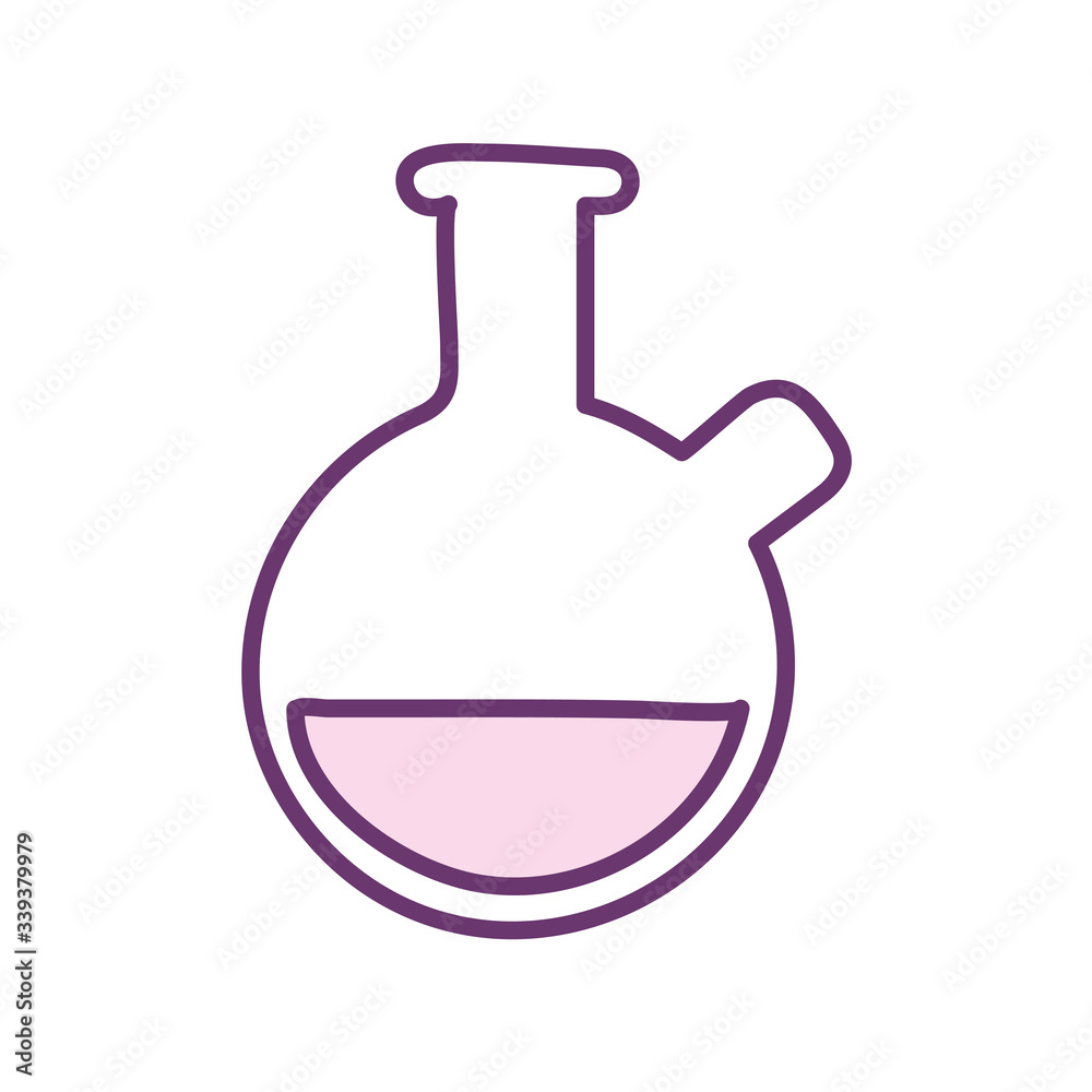 Science flask line style icon vector design Science flask line style icon vector design