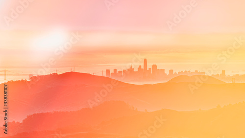 Photography Colorful shot of the city by the bay seen from Mt. Tam