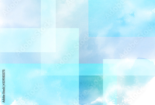 水彩　和紙　四角　背景