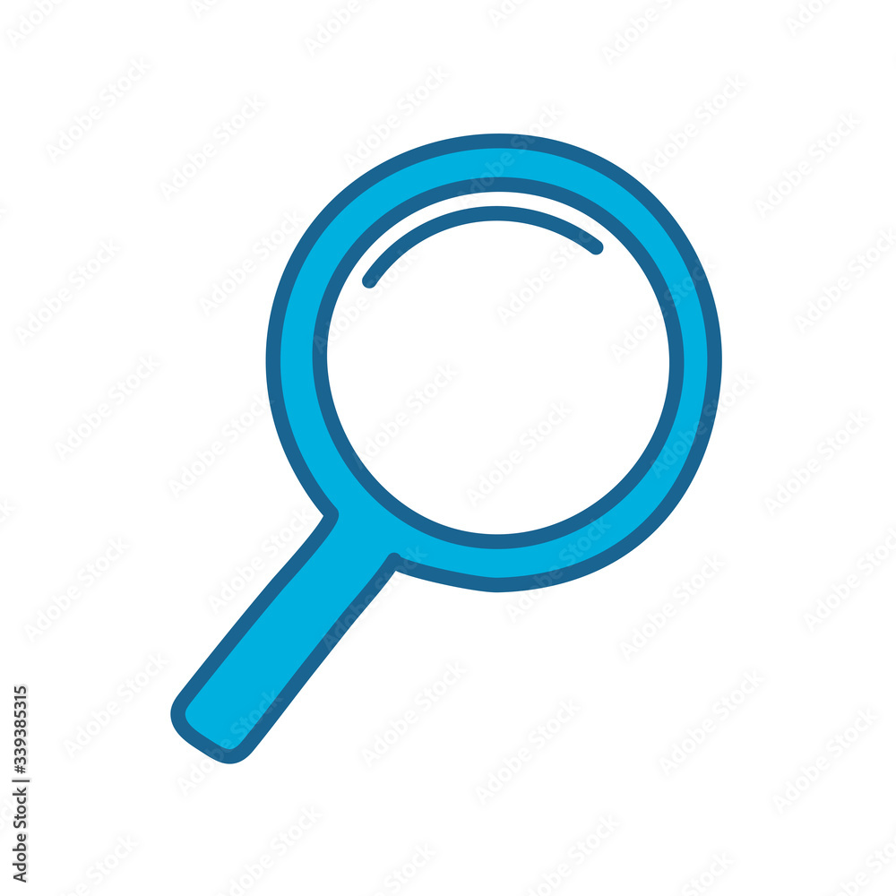 Isolated lupe line and fill style icon vector design Isolated lupe line and fill style icon vector design