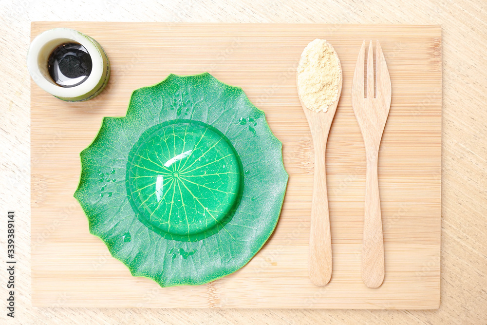 Foto de Water cake (the water drop dessert mochi "mizu shingen mochi